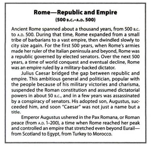 Rick Steves Roman History sidebar Rick Steves Roman History sidebar